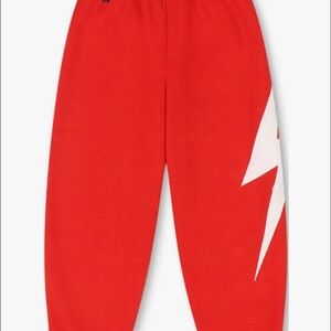 aviator nation red lightning bolt sweatpants
